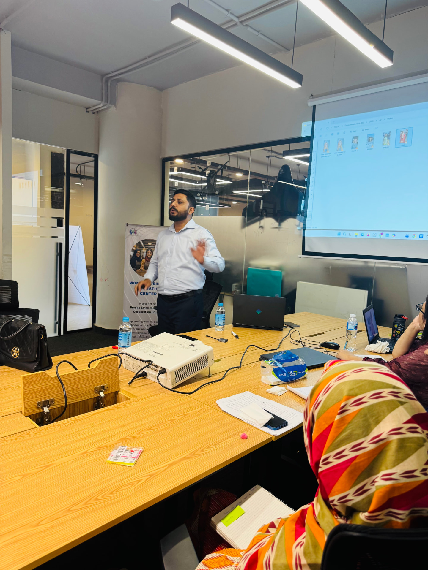Trainer leading a DST session
